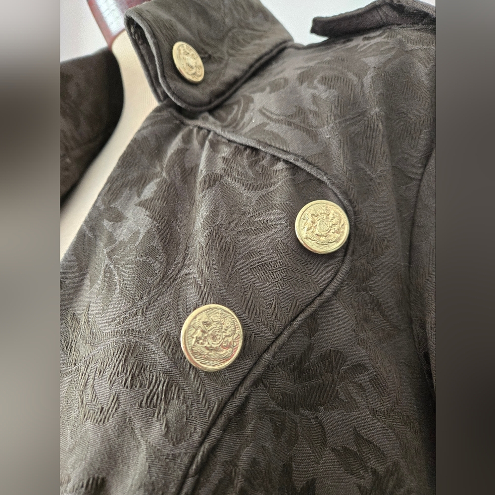 JESSICA BIFFI×OPTION ELLE Green Military Jacket With Option To Crop. Size 2X/ 20 - Picture 3 of 14